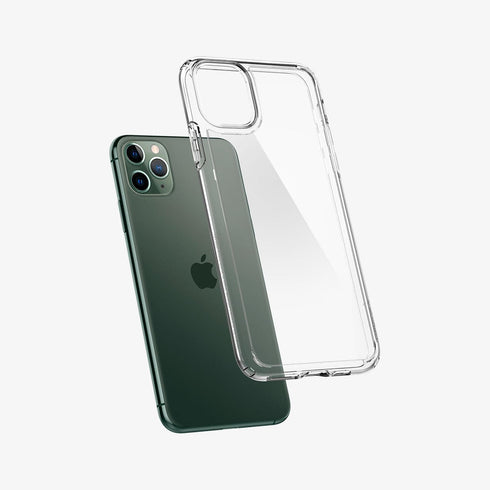075CS27135 - iPhone 11 Pro Max Case Ultra Hybrid in crystal clear showing the back